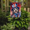 Tibetan Terrier Patriotic American Garden Flag Mailbox Flag Decorative Yard Flag Banner Outside Patio Artwork Yard Flower Beds, Garden Size