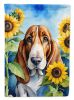 Basset Hound in Sunflowers Garden Flag Mailbox Flag Decorative Yard Flag Banner Outside Patio Artwork Yard Flower Beds, Garden Size, Multicolor