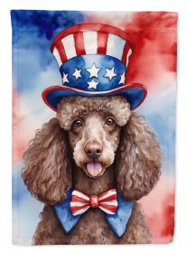 Poodle Patriotic American Garden Flag Mailbox Flag Decorative Yard Flag Banner Outside Patio Artwork Yard Flower Beds, Garden Size, Multicolor (Default: Default)
