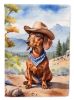 Dachshund Cowboy Welcome Garden Flag Mailbox Flag Decorative Yard Flag Banner Outside Patio Artwork Yard Flower Beds, Garden Size, Multicolor