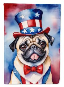 Pug Patriotic American Garden Flag Mailbox Flag Decorative Yard Flag Banner Outside Patio Artwork Yard Flower Beds, Garden Size, Multicolor (Default: Default)