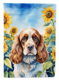Cocker Spaniel in Sunflowers Garden Flag Mailbox Flag Decorative Yard Flag Banner Outside Patio Artwork Yard Flower Beds, Garden Size, Multicolor (Default: Default)