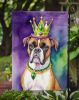 Boxer King of Mardi Gras Garden Flag Mailbox Flag Decorative Yard Flag Banner Outside Patio Artwork Yard Flower Beds, Garden Size, Multicolor