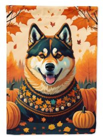 Akita Fall House Flag Large Porch Sleeve Pole Decorative Outside Yard Banner Artwork Wall Hanging, Polyester, House Size, Multicolor (Default: Default)