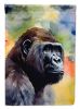 Gorilla House Flag Large Porch Sleeve Pole Decorative Outside Yard Banner Artwork Wall Hanging, Polyester, House Size, Multicolor