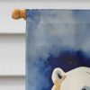 Polar Bear House Flag Large Porch Sleeve Pole Decorative Outside Yard Banner Artwork Wall Hanging, Polyester, House Size, Multicolor