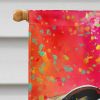 Boxer Hippie Dawg House Flag Large Porch Sleeve Pole Decorative Outside Yard Banner Artwork Wall Hanging, Polyester, House Size, Multicolor