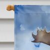 Moose House Flag Large Porch Sleeve Pole Decorative Outside Yard Banner Artwork Wall Hanging, Polyester, House Size, Multicolor