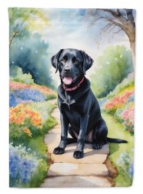 Labrador Retriever Spring Path Garden Flag Mailbox Flag Decorative Yard Flag Banner Outside Patio Artwork Yard Flower Beds, Garden Size, Multicolor (Default: Default)