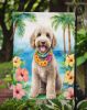 Labradoodle Luau Garden Flag Mailbox Flag Decorative Yard Flag Banner Outside Patio Artwork Yard Flower Beds, Garden Size, Multicolor