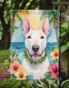 English Bull Terrier Luau Garden Flag Mailbox Flag Decorative Yard Flag Banner Outside Patio Artwork Yard Flower Beds, Garden Size, Multicolor