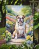 English Bulldog Spring Path Garden Flag Mailbox Flag Decorative Yard Flag Banner Outside Patio Artwork Yard Flower Beds, Garden Size, Multicolor