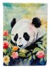 Panda House Flag Large Porch Sleeve Pole Decorative Outside Yard Banner Artwork Wall Hanging, Polyester, House Size, Multicolor