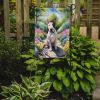 English Bull Terrier Spring Path Garden Flag Mailbox Flag Decorative Yard Flag Banner Outside Patio Artwork Yard Flower Beds, Garden Size, Multicolor