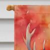 Deer Stag House Flag Large Porch Sleeve Pole Decorative Outside Yard Banner Artwork Wall Hanging, Polyester, House Size, Multicolor