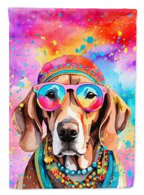 Weimaraner Hippie Dawg House Flag Large Porch Sleeve Pole Decorative Outside Yard Banner Artwork Wall Hanging, Polyester, House Size, Multicolor (Default: Default)