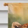 Cheetah House Flag Large Porch Sleeve Pole Decorative Outside Yard Banner Artwork Wall Hanging, Polyester, House Size, Multicolor