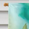 Oklahoma Roses in Watercolor House Flag Large Porch Sleeve Pole Decorative Outside Yard Banner Artwork Wall Hanging, Polyester, House Size, Multicolor
