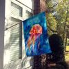 Jellyfish House Flag Large Porch Sleeve Pole Decorative Outside Yard Banner Artwork Wall Hanging, Polyester, House Size, Multicolor