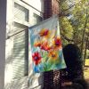 Gerbera Daisies in Watercolor House Flag Large Porch Sleeve Pole Decorative Outside Yard Banner Artwork Wall Hanging, Polyester, House Size
