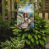 Cavalier Spaniel Spring Path Garden Flag Mailbox Flag Decorative Yard Flag Banner Outside Patio Artwork Yard Flower Beds, Garden Size, Multicolor