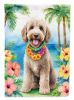 Labradoodle Luau Garden Flag Mailbox Flag Decorative Yard Flag Banner Outside Patio Artwork Yard Flower Beds, Garden Size, Multicolor