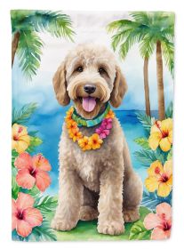Labradoodle Luau Garden Flag Mailbox Flag Decorative Yard Flag Banner Outside Patio Artwork Yard Flower Beds, Garden Size, Multicolor (Default: Default)