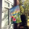 North Dakota Wild Prairie Roses in Watercolor House Flag Large Porch Sleeve Pole Decorative Outside Yard Banner Artwork Wall Hanging, Polyester