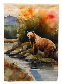 Kodiak Bear House Flag Large Porch Sleeve Pole Decorative Outside Yard Banner Artwork Wall Hanging, Polyester, House Size, Multicolor (Default: Default)