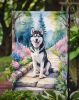 Siberian Husky Spring Path Garden Flag Mailbox Flag Decorative Yard Flag Banner Outside Patio Artwork Yard Flower Beds, Garden Size, Multicolor
