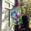 New Hampshire Purple Lilac in Watercolor House Flag Large Porch Sleeve Pole Decorative Outside Yard Banner Artwork Wall Hanging, Polyester, House Size