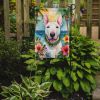 English Bull Terrier Luau Garden Flag Mailbox Flag Decorative Yard Flag Banner Outside Patio Artwork Yard Flower Beds, Garden Size, Multicolor