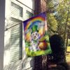 Coton de Tulear St Patrick's Day House Flag Large Porch Sleeve Pole Decorative Outside Yard Banner Artwork Wall Hanging, Polyester, House Size