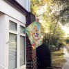 Corgi Luau House Flag Large Porch Sleeve Pole Decorative Outside Yard Banner Artwork Wall Hanging, Polyester, House Size, Multicolor