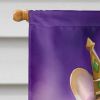 French Bulldog King of Mardi Gras House Flag Large Porch Sleeve Pole Decorative Outside Yard Banner Artwork Wall Hanging, Polyester, House Size