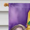 Greyhound King of Mardi Gras House Flag Large Porch Sleeve Pole Decorative Outside Yard Banner Artwork Wall Hanging, Polyester, House Size, Multicolor