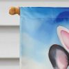 French Bulldog Easter Egg Hunt House Flag Large Porch Sleeve Pole Decorative Outside Yard Banner Artwork Wall Hanging, Polyester, House Size