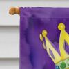 Labrador Retriever King of Mardi Gras House Flag Large Porch Sleeve Pole Decorative Outside Yard Banner Artwork Wall Hanging, Polyester, House Size