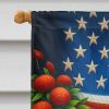 All American Pekingese House Flag Large Porch Sleeve Pole Decorative Outside Yard Banner Artwork Wall Hanging, Polyester, House Size, Multicolor