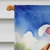 Dogue de Bordeaux Easter Egg Hunt House Flag Large Porch Sleeve Pole Decorative Outside Yard Banner Artwork Wall Hanging, Polyester, House Size