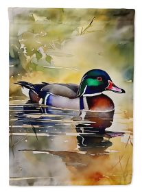 Wood Duck House Flag Large Porch Sleeve Pole Decorative Outside Yard Banner Artwork Wall Hanging, Polyester, House Size, Multicolor (Default: Default)