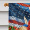 All American Cavalier Spaniel House Flag Large Porch Sleeve Pole Decorative Outside Yard Banner Artwork Wall Hanging, Polyester, House Size