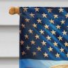 All American Greyhound House Flag Large Porch Sleeve Pole Decorative Outside Yard Banner Artwork Wall Hanging, Polyester, House Size, Multicolor
