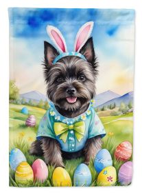 Cairn Terrier Easter Egg Hunt House Flag Large Porch Sleeve Pole Decorative Outside Yard Banner Artwork Wall Hanging, Polyester, House Size (Default: Default)