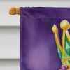 Rhodesian Ridgeback King of Mardi Gras House Flag Large Porch Sleeve Pole Decorative Outside Yard Banner Artwork Wall Hanging, Polyester, House Size
