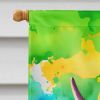 Hippie Animal Malvi Cow House Flag Large Porch Sleeve Pole Decorative Outside Yard Banner Artwork Wall Hanging, Polyester, House Size, Multicolor