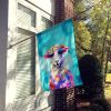 Hippie Animal Sheep House Flag Large Porch Sleeve Pole Decorative Outside Yard Banner Artwork Wall Hanging, Polyester, House Size, Multicolor