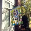 English Setter Easter Egg Hunt House Flag Large Porch Sleeve Pole Decorative Outside Yard Banner Artwork Wall Hanging, Polyester, House Size