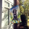 Flat-Coated Retriever Easter Egg Hunt House Flag Large Porch Sleeve Pole Decorative Outside Yard Banner Artwork Wall Hanging, Polyester, House Size