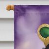 Dachshund King of Mardi Gras House Flag Large Porch Sleeve Pole Decorative Outside Yard Banner Artwork Wall Hanging, Polyester, House Size, Multicolor